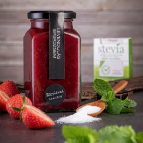 Levendulás eperdzsem Steviával  312 ml
