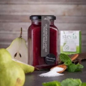   Vilmoskörte-feketeribizli lekvár steviával édesített 312 ml